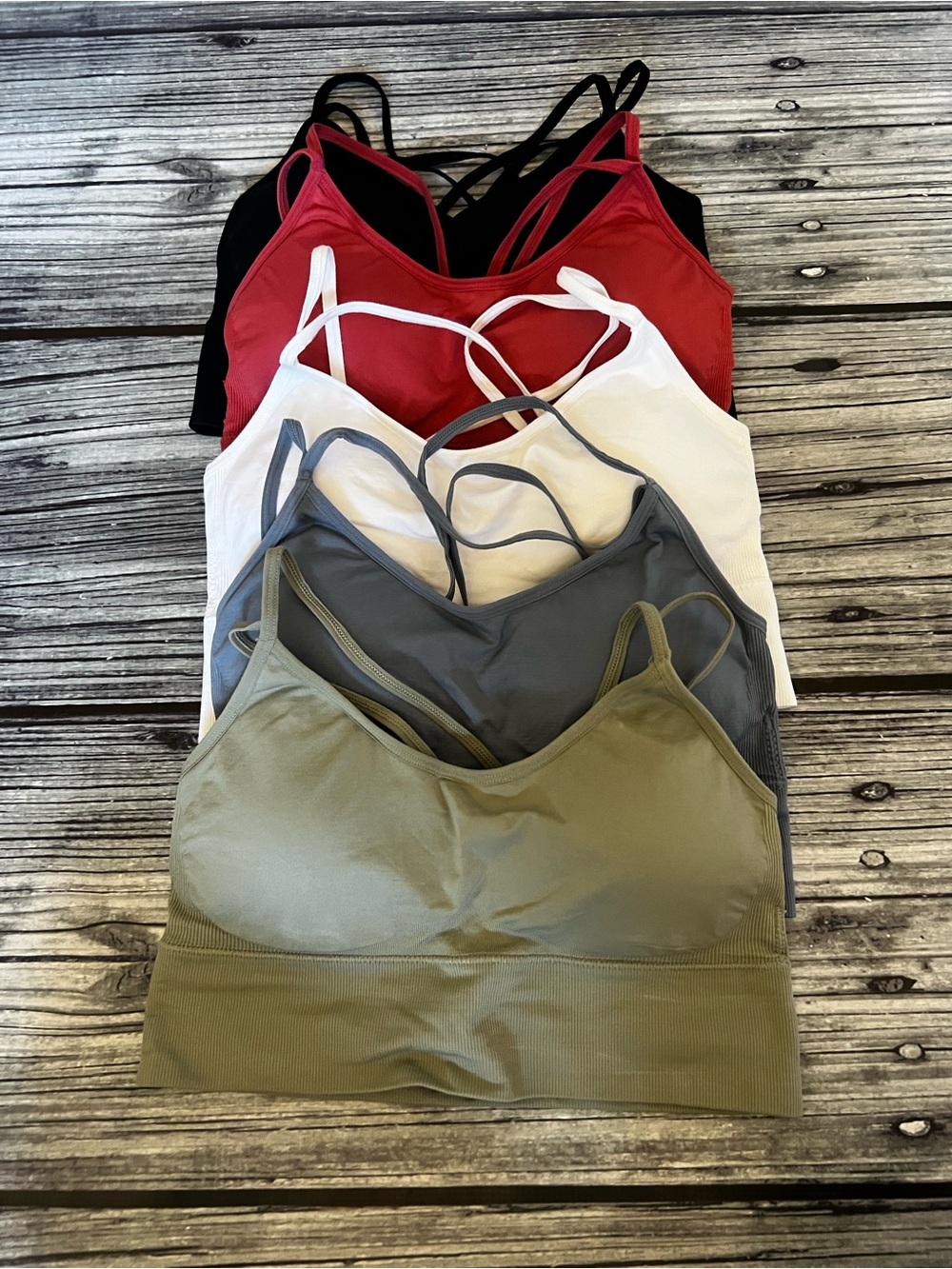 Bundle of Evercute Strappy Criss Cross Sports Bras